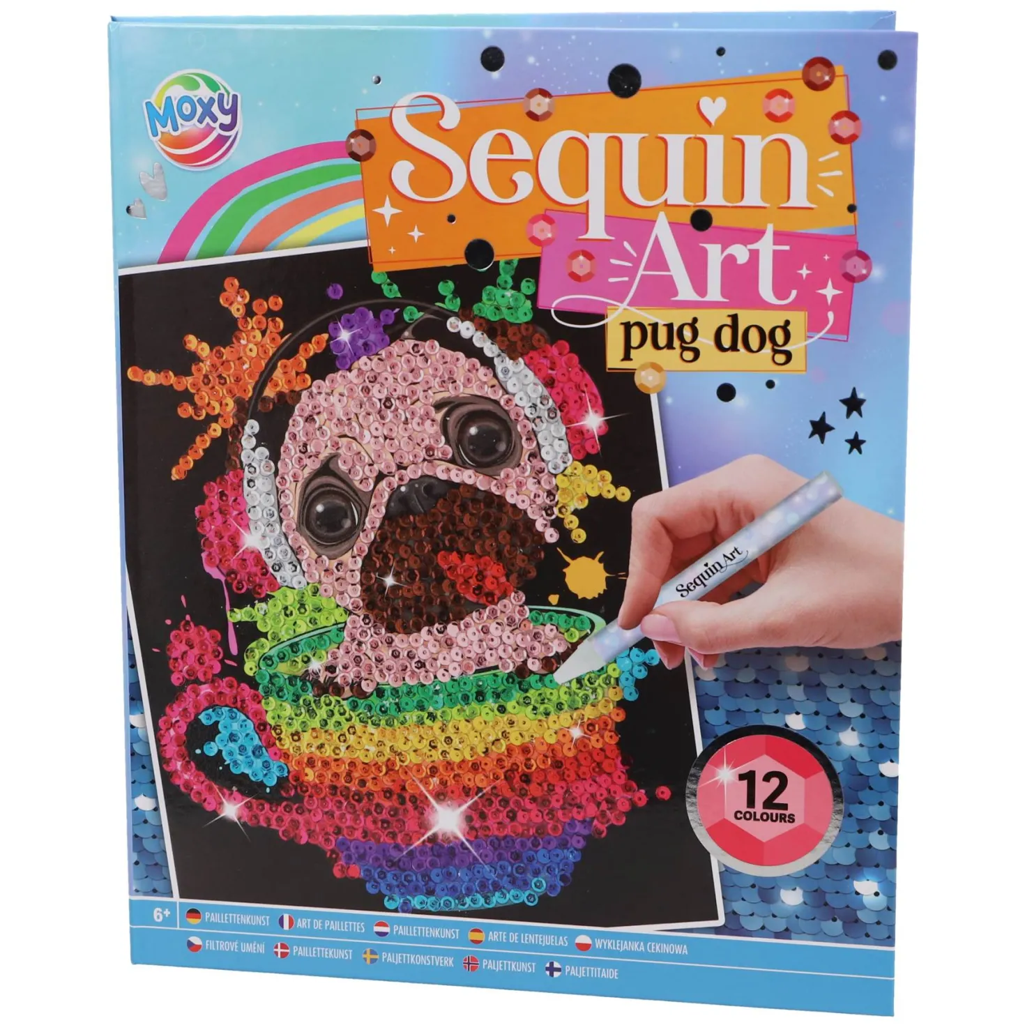 Sequin Art 20 x 25 cm 12 kleuren 2 assorti