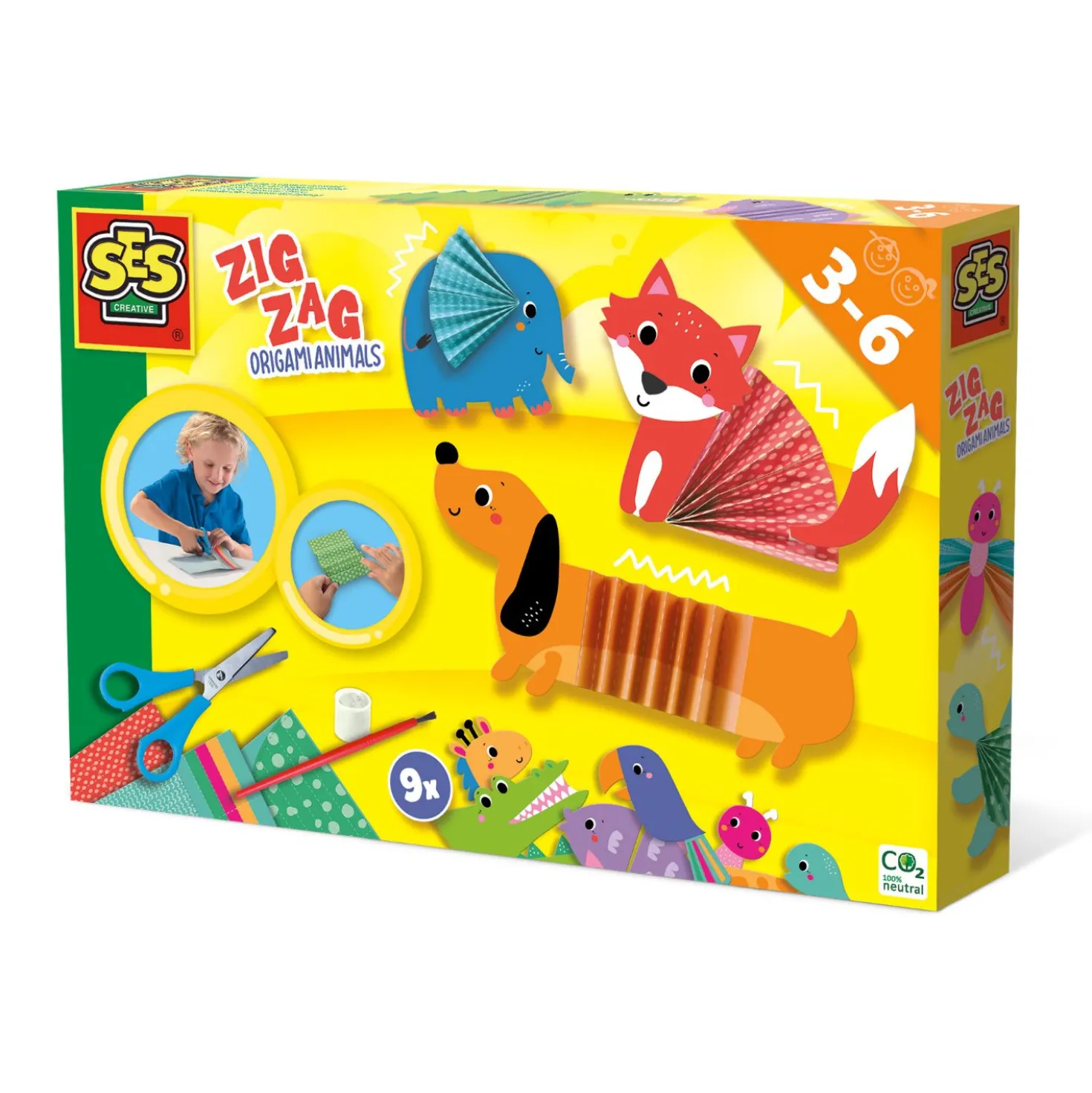 SES Ik Leer Zig Zag Origami Dieren