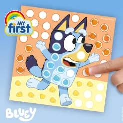 Ses vingerafdruk verf kunstwerk Bluey