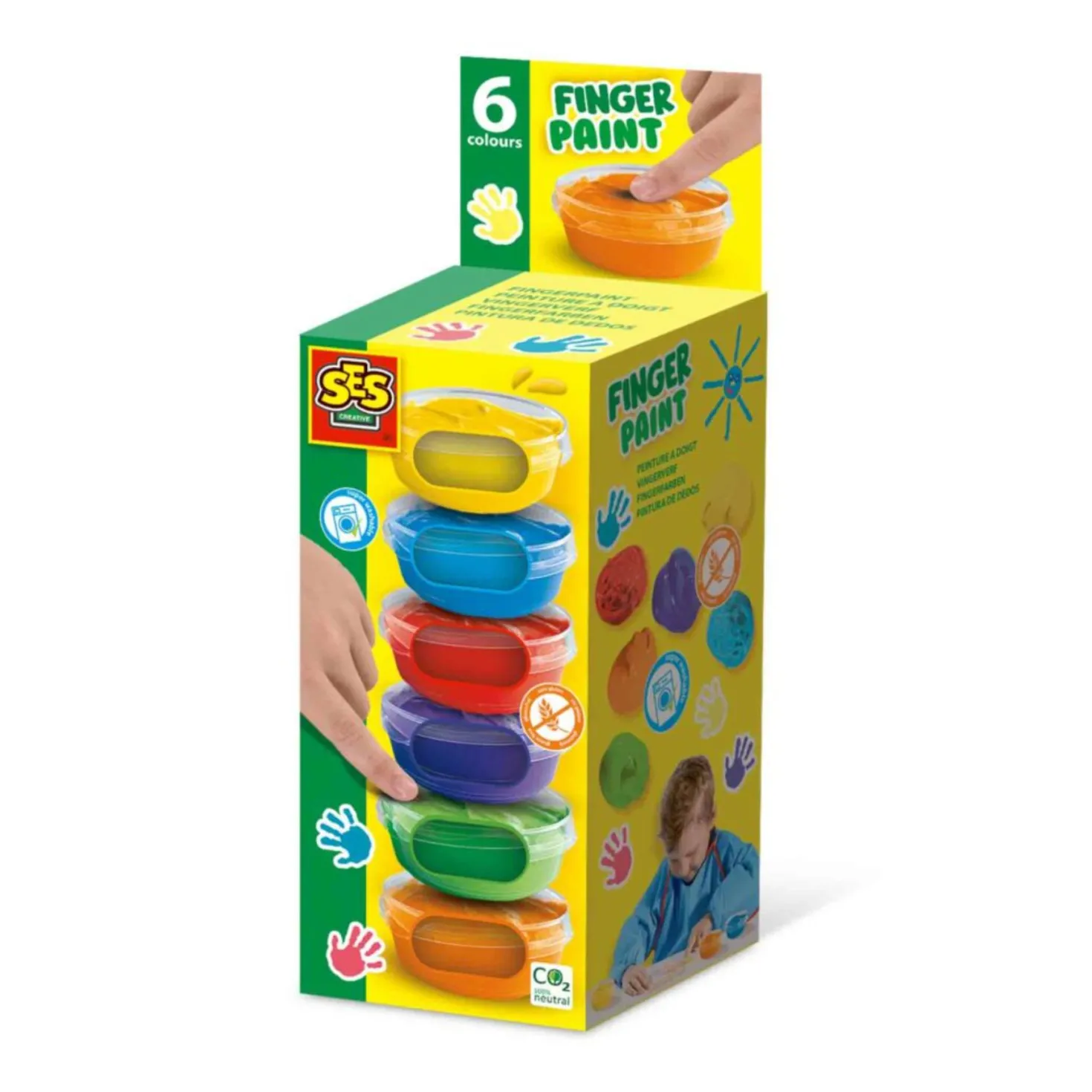 SES vingerverf kleuren 6 x 45 ml