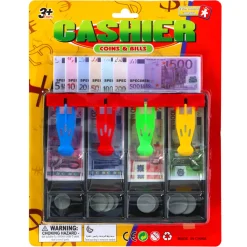 Speelgeld deluxe set munten & biljetten Euro's en Dollars assorti
