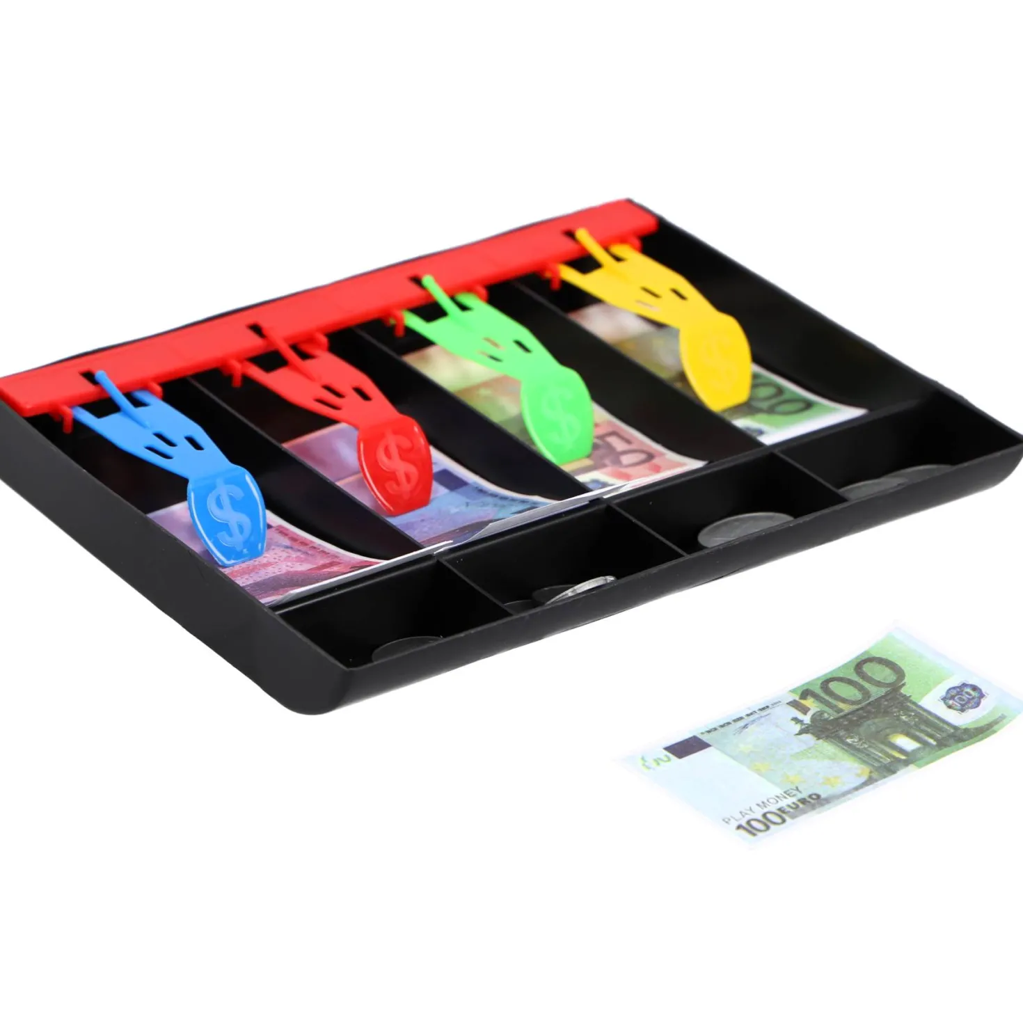 Speelgeld deluxe set munten & biljetten Euro's en Dollars assorti
