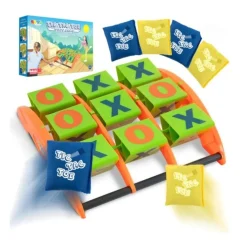 Spel mega boter, kaas en eieren met pittten zakken gooien