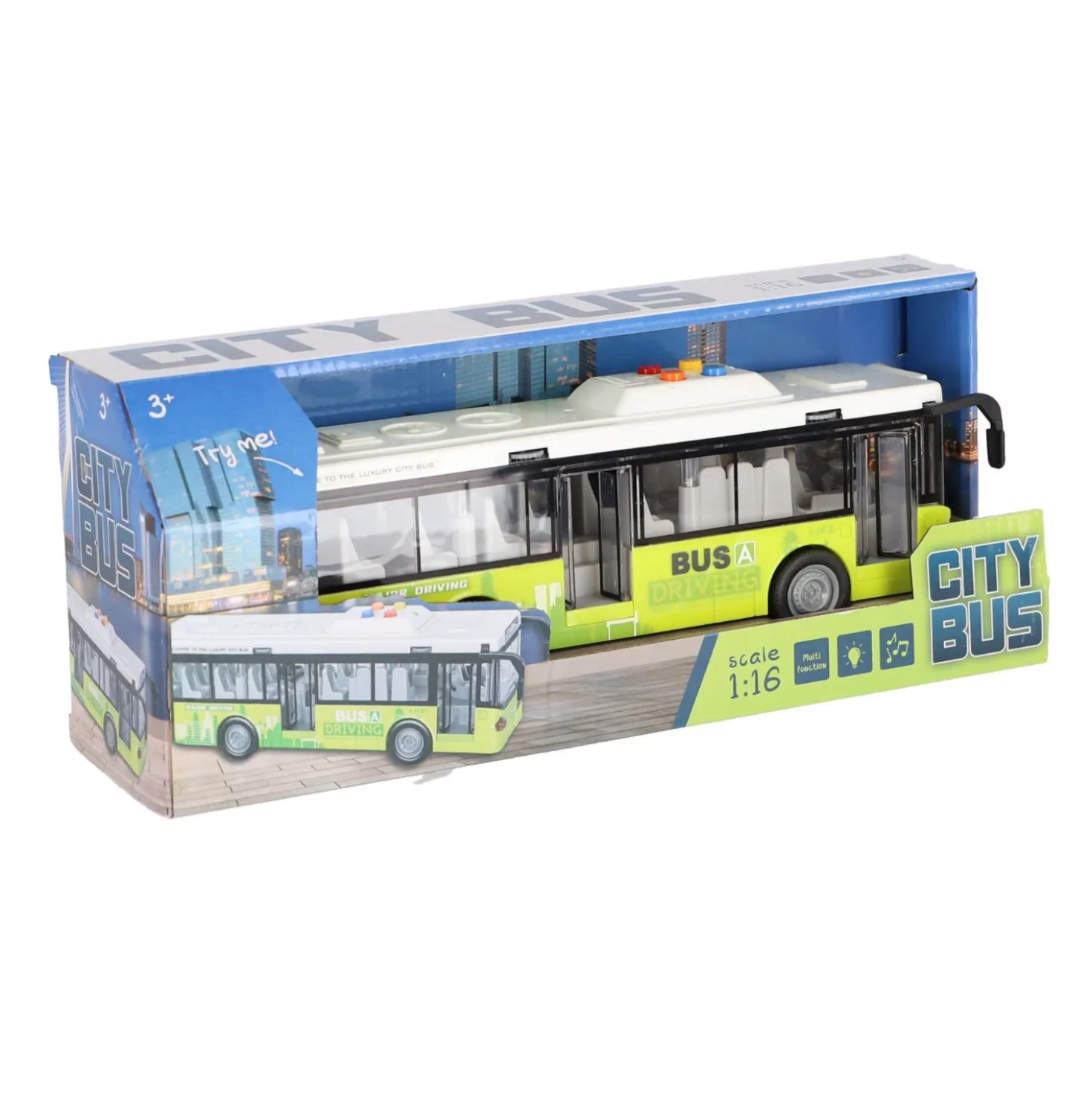 Stadsbus 1:16 met licht en geluid