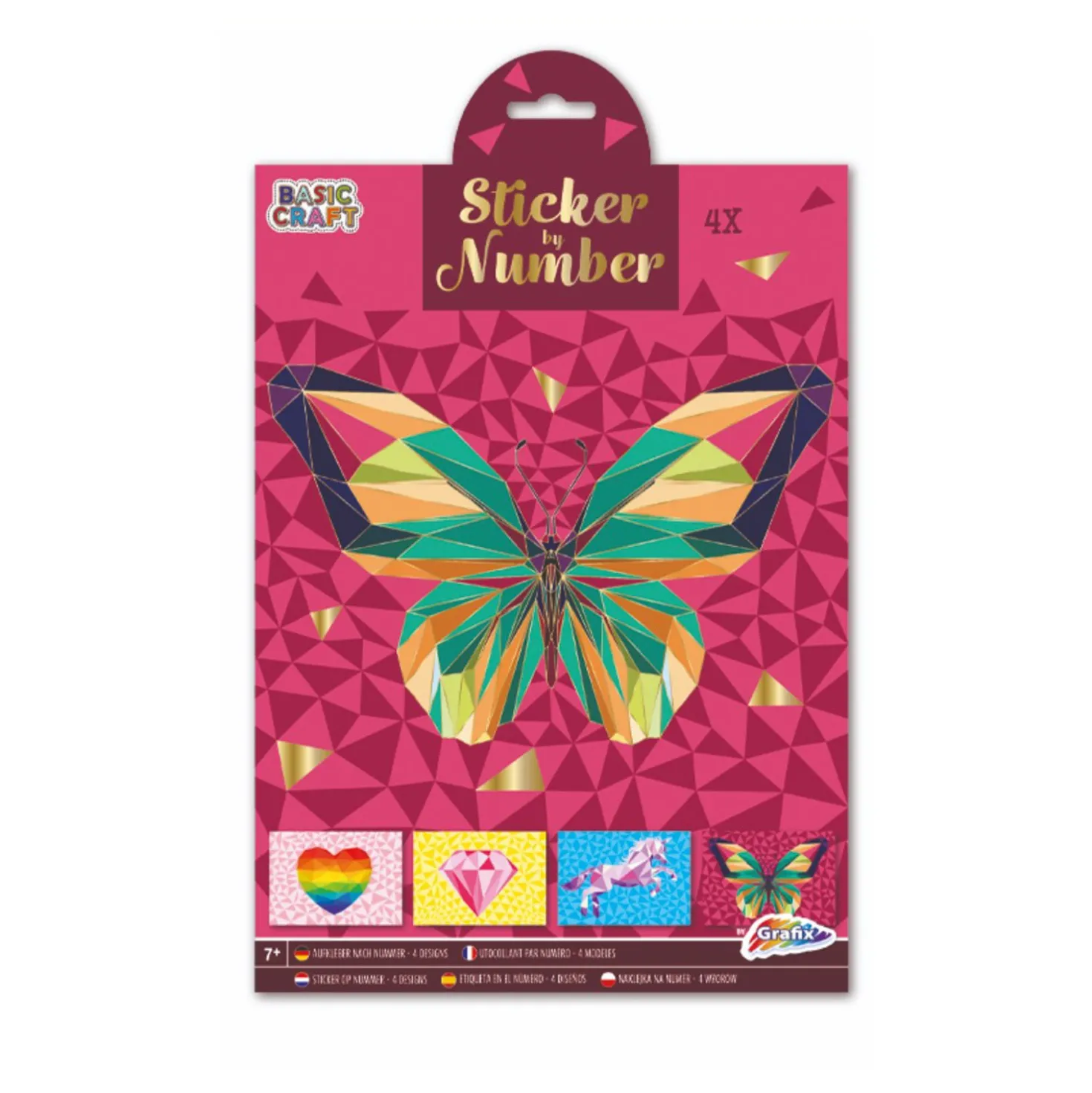 Sticker Op Nummer A4 4 Prints 2 Assorti