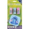 Stitch lipbalsem 3 stuks tasje en sleutelhanger