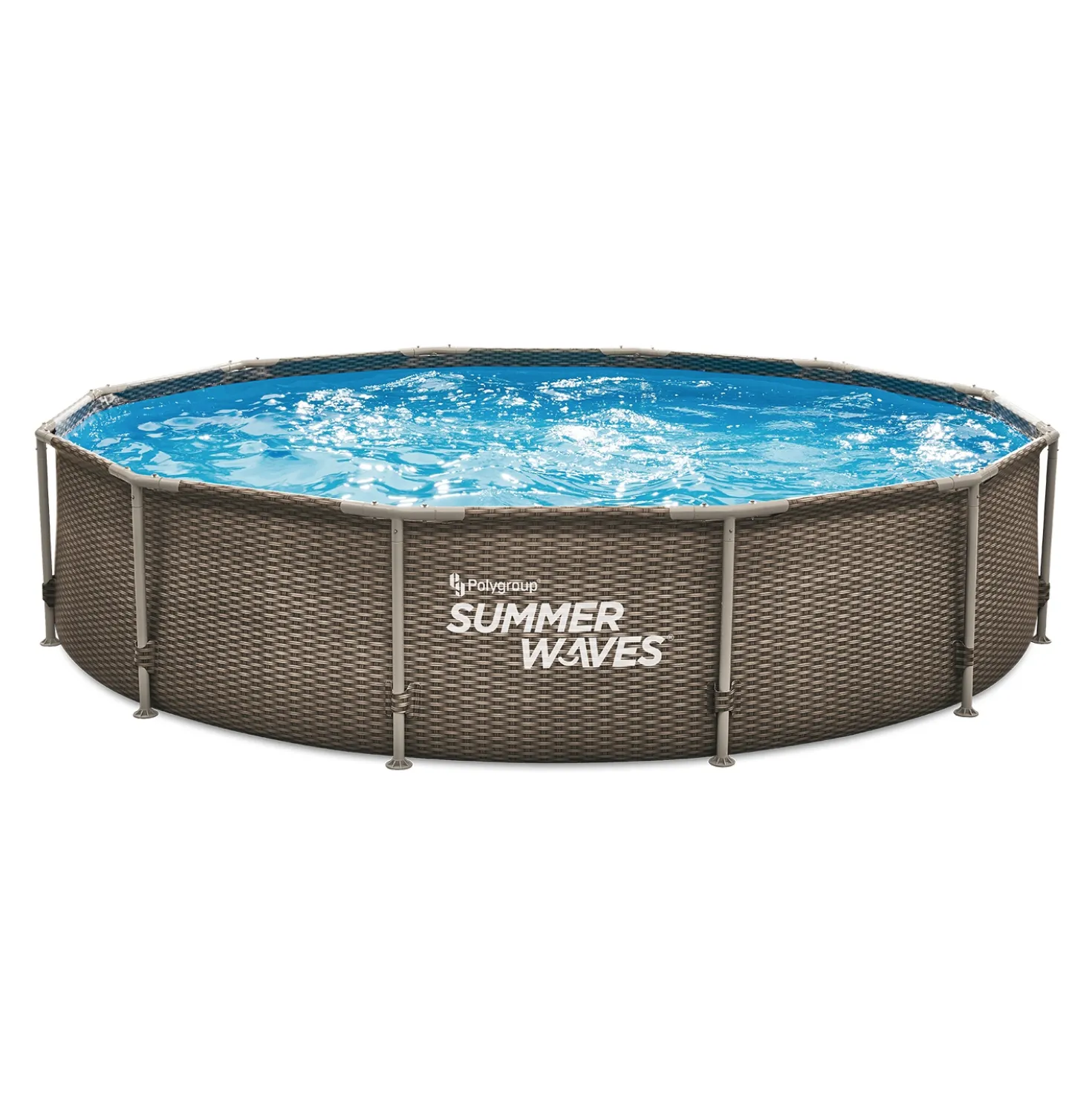 Summer Waves Zwembad Active Frame 366 X 76 cm Dark Double Rattan + filterpomp