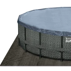 Summer Waves Zwembad Elite Frame 488 X 122 cm Dark Herringbone + filterpomp