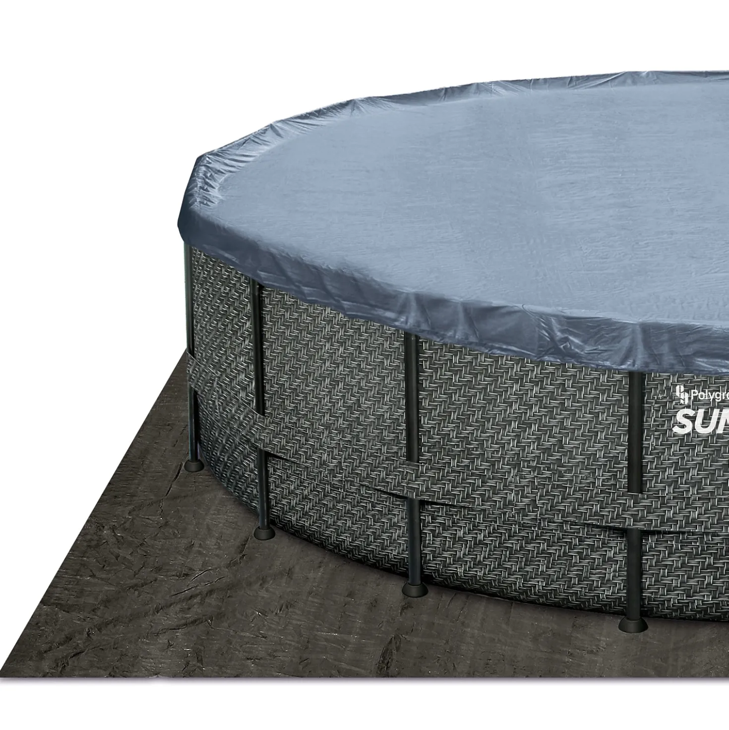 Summer Waves Zwembad Elite Frame 488 X 122 cm Dark Herringbone + filterpomp