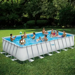 Summer Waves Zwembad Elite Rectangular Frame 732 X 366 X 132 cm + zandfilterpomp
