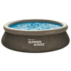 Summer Waves Zwembad Quick Set 305 X 76 cm Dark Double Rattan + filterpomp
