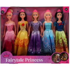 Tienerpoppen princess mega set 5 poppen