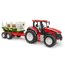 Tractor Roadmax Met Achteraanhanger En 3 Boomstammen