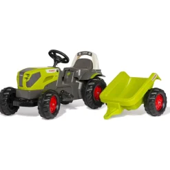 Tractor Rolly Kid Claas Axos Met Aanhanger en Sche