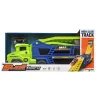 Truck met lanceerbaan en 2 auto's 70x10x2 assorti