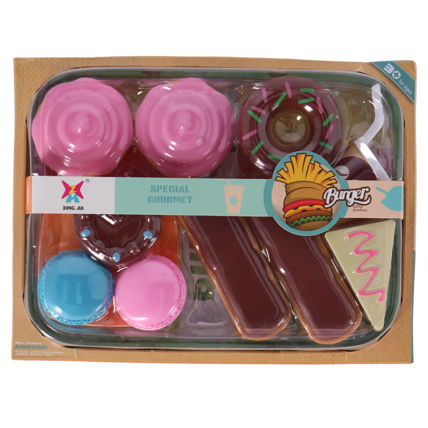 Voedselset donut en macaron