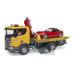 Vrachtwagen Scania 560R sleepwagen met auto