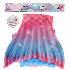 Zeemeerminstaart set + bikini 9-11 jaar