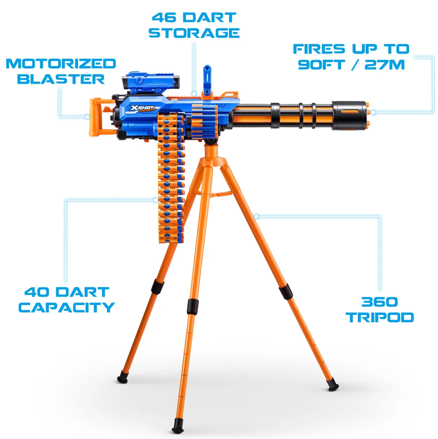 Zuru X-Shot insanity gatlin gun motorized (72 darts)
