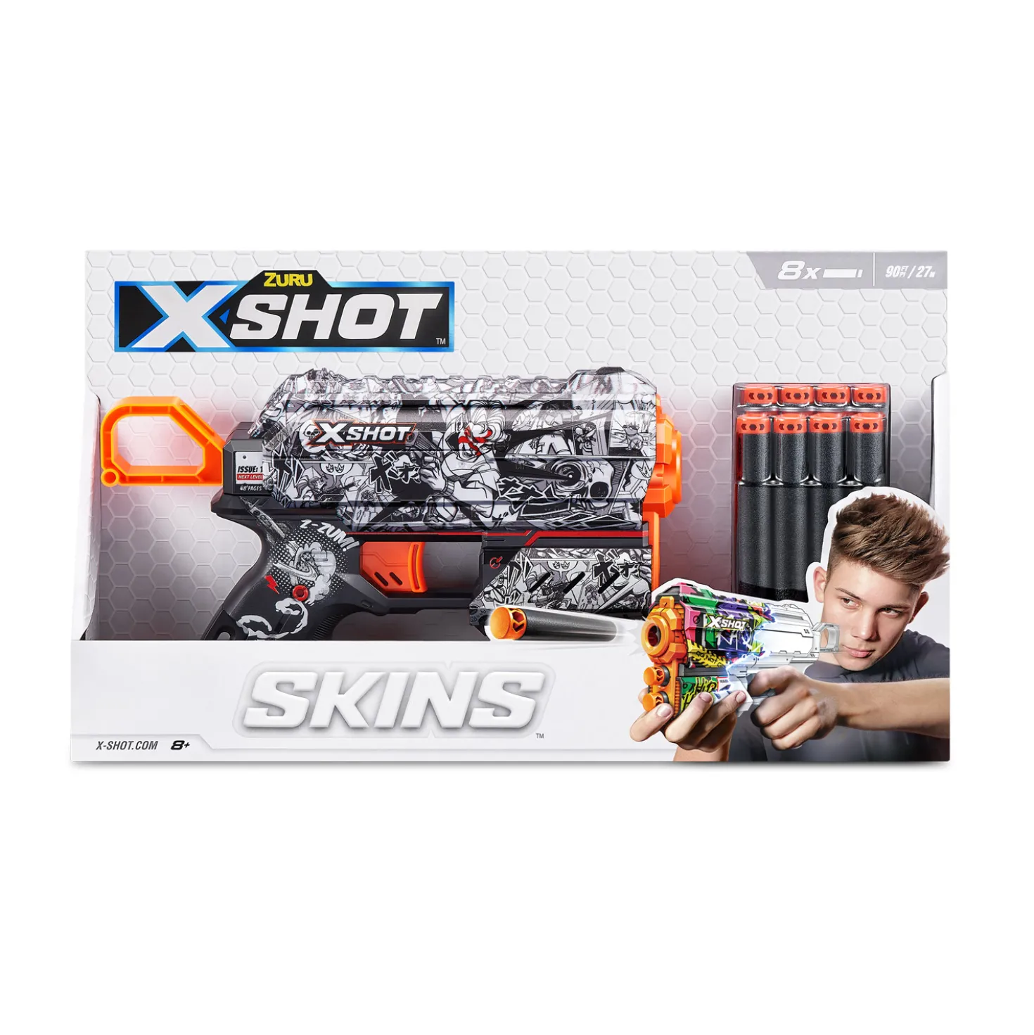 Zuru X-Shot Skins Flux Met 8 Darts