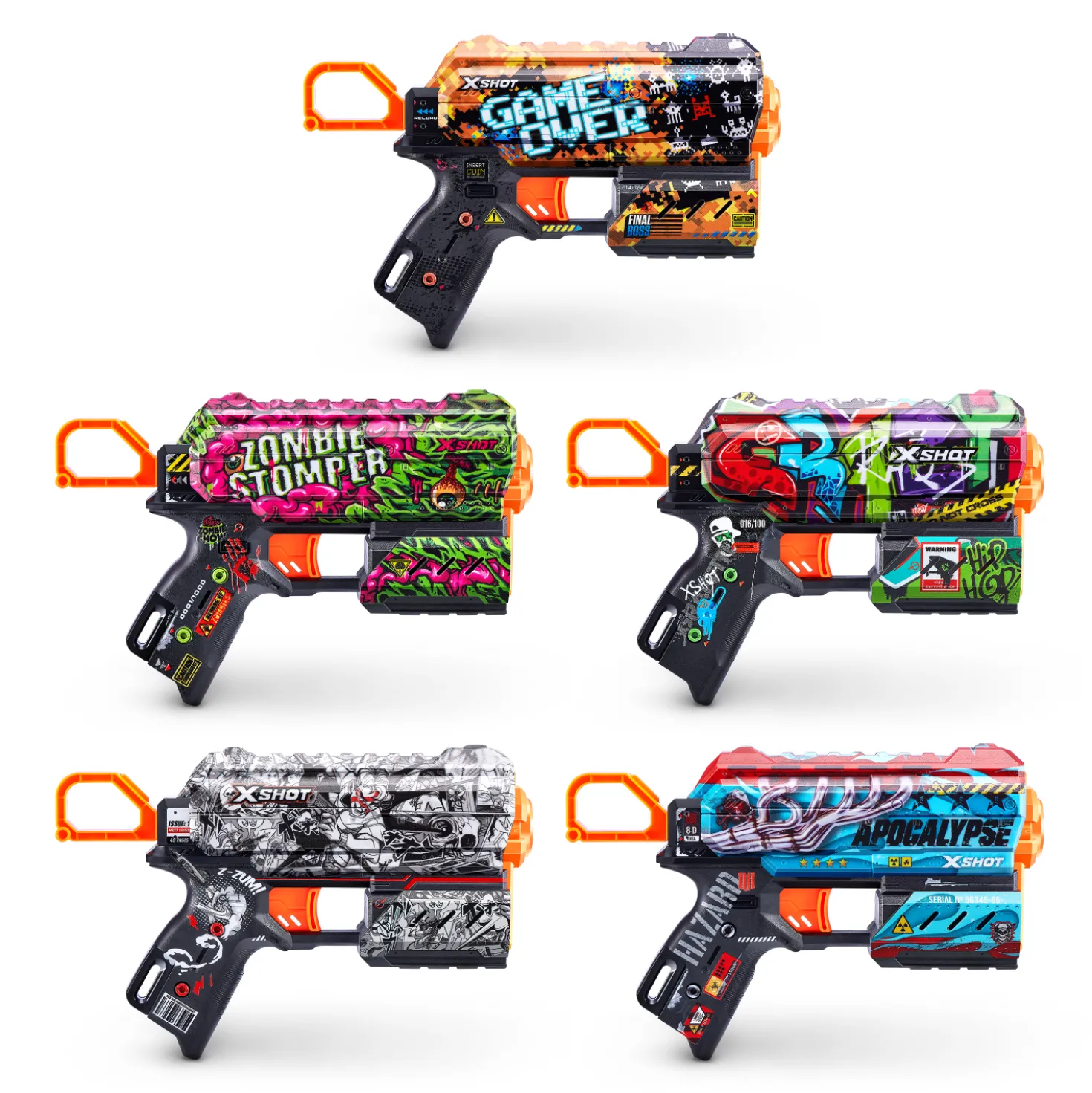 Zuru X-Shot Skins Flux Met 8 Darts